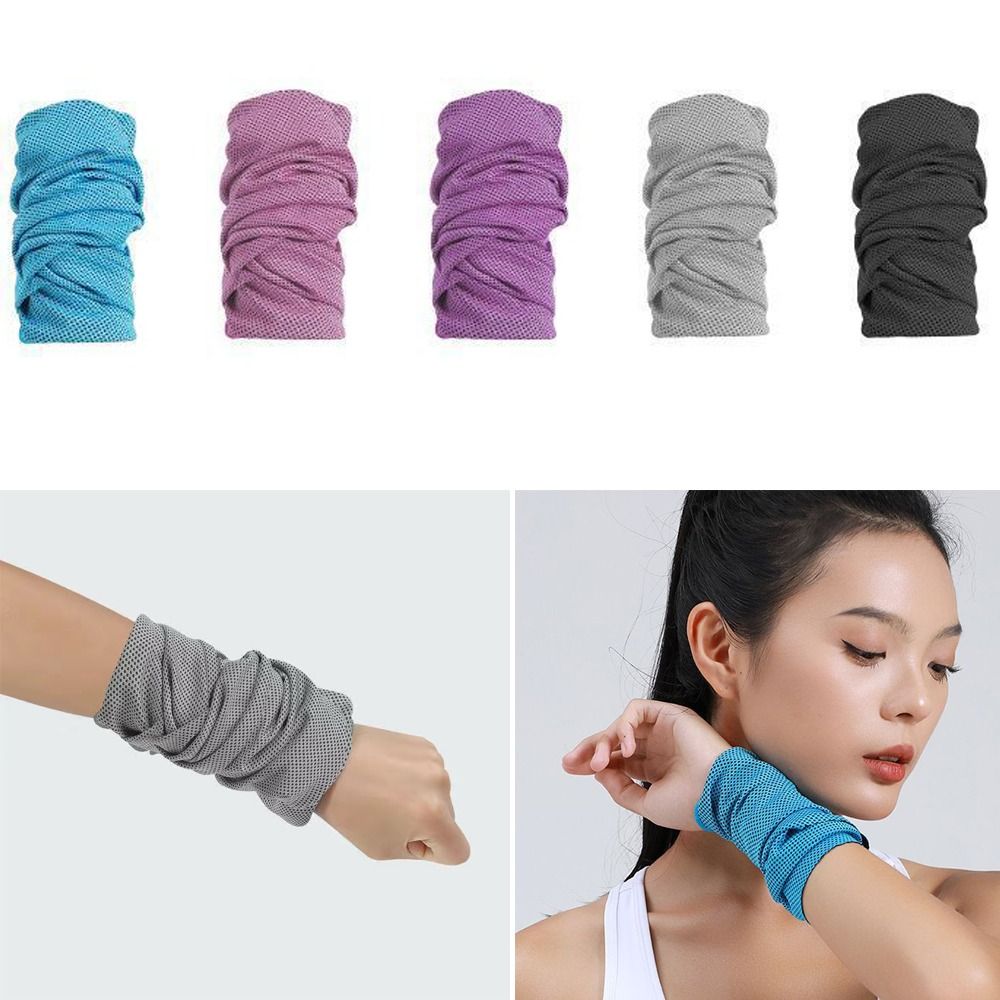 Sweat Band Wrist - Portable Polyester Fiber Sports Wrist Sweat