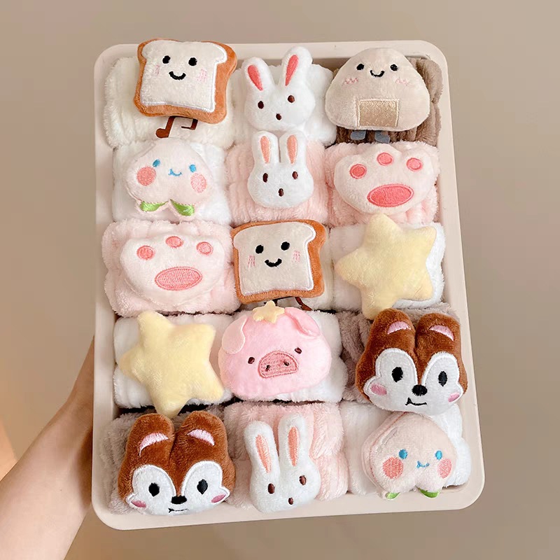 Sweat Band Wrist - 2PCS/set Cartoon Wash Face Hair Bands