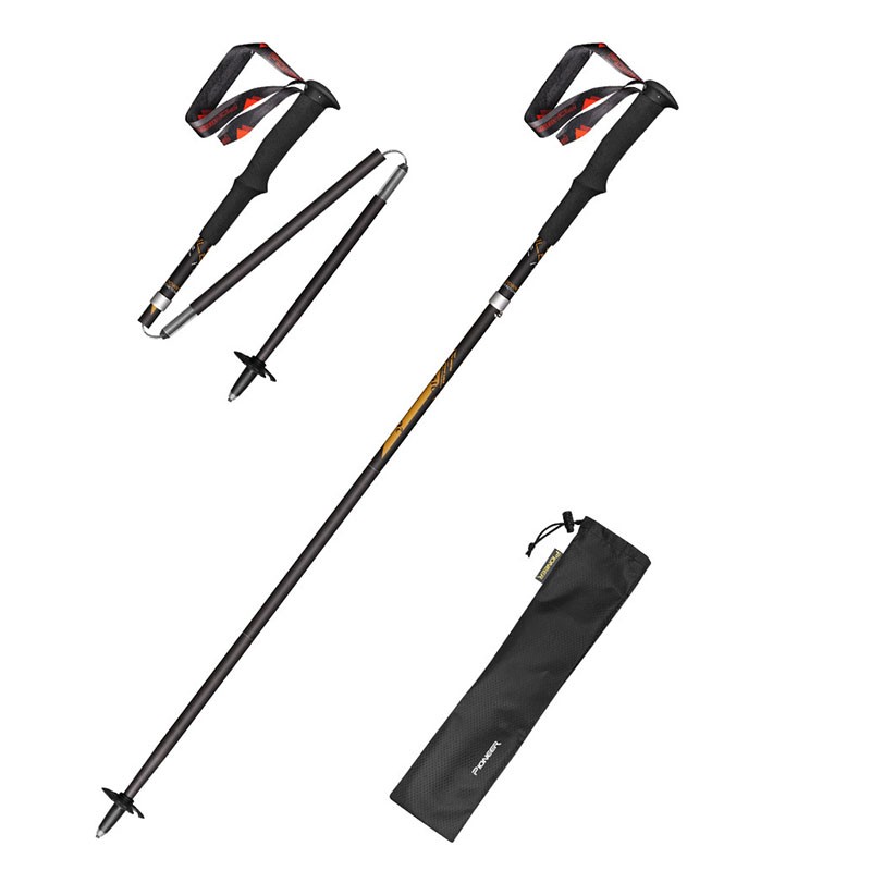 Trekking Pole Carbon - 99% Carbon Fiber Folding Walking Stick