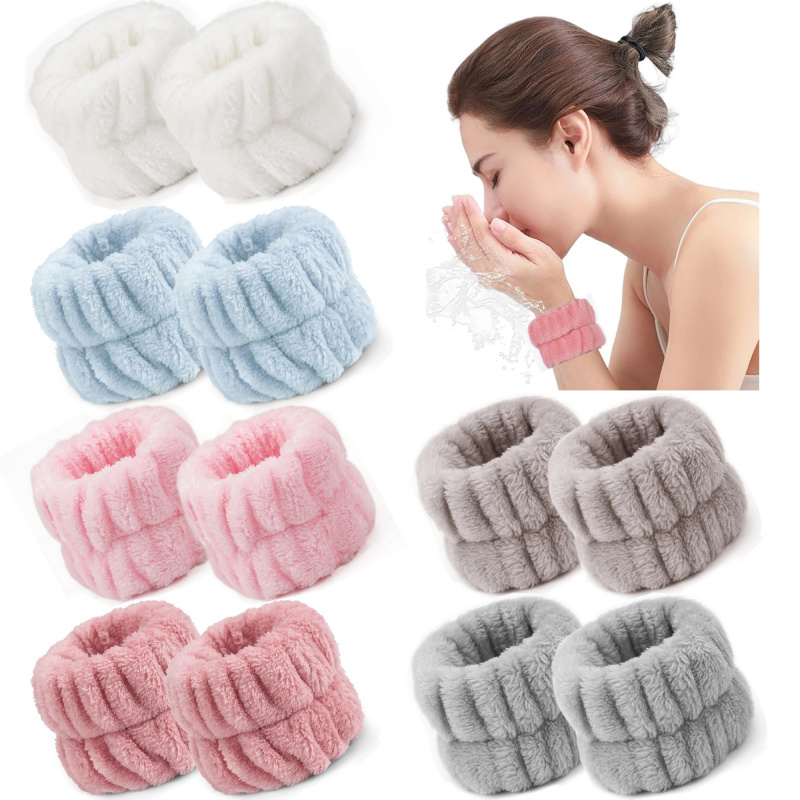 Sweat Band Wrist - 2PCS Reusable Spa Wrist Washband Soft