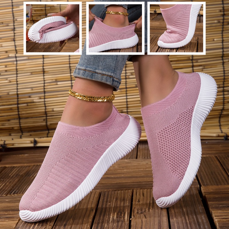 Running Gear Shoes - Women's Sneakers Breathable Knitted Mesh Comfortable