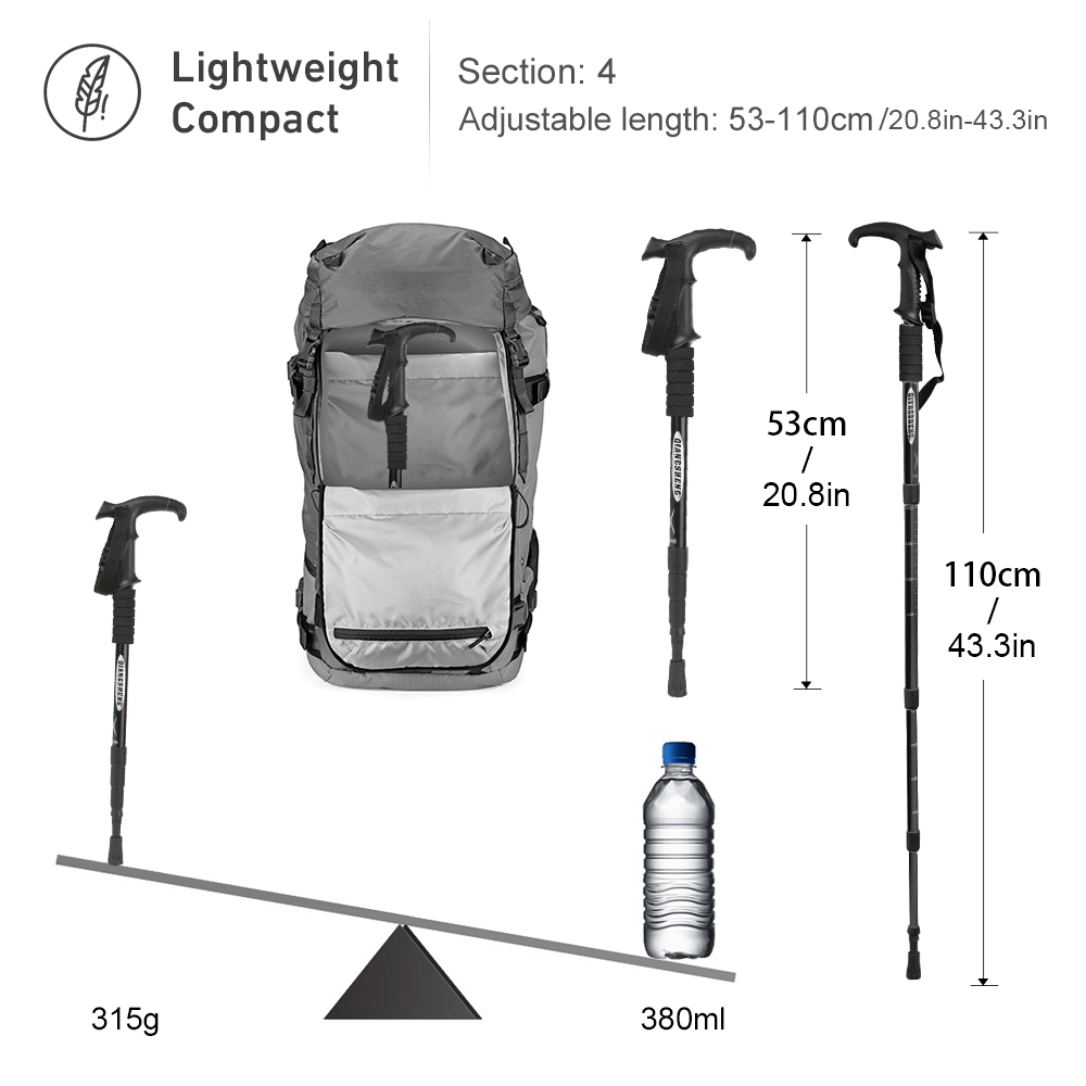 Outdoor Folding Trekkings Pole - огляд і ціна Trekking Pole Carbon