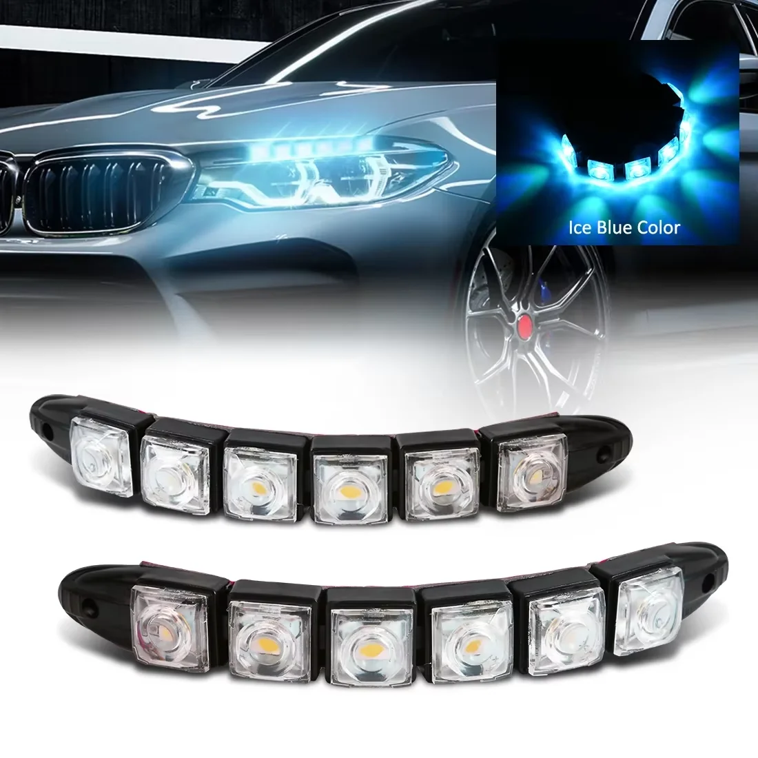 2PCS LED Waterproof DRL Light  - огляд і ціна Running Headlamp Led