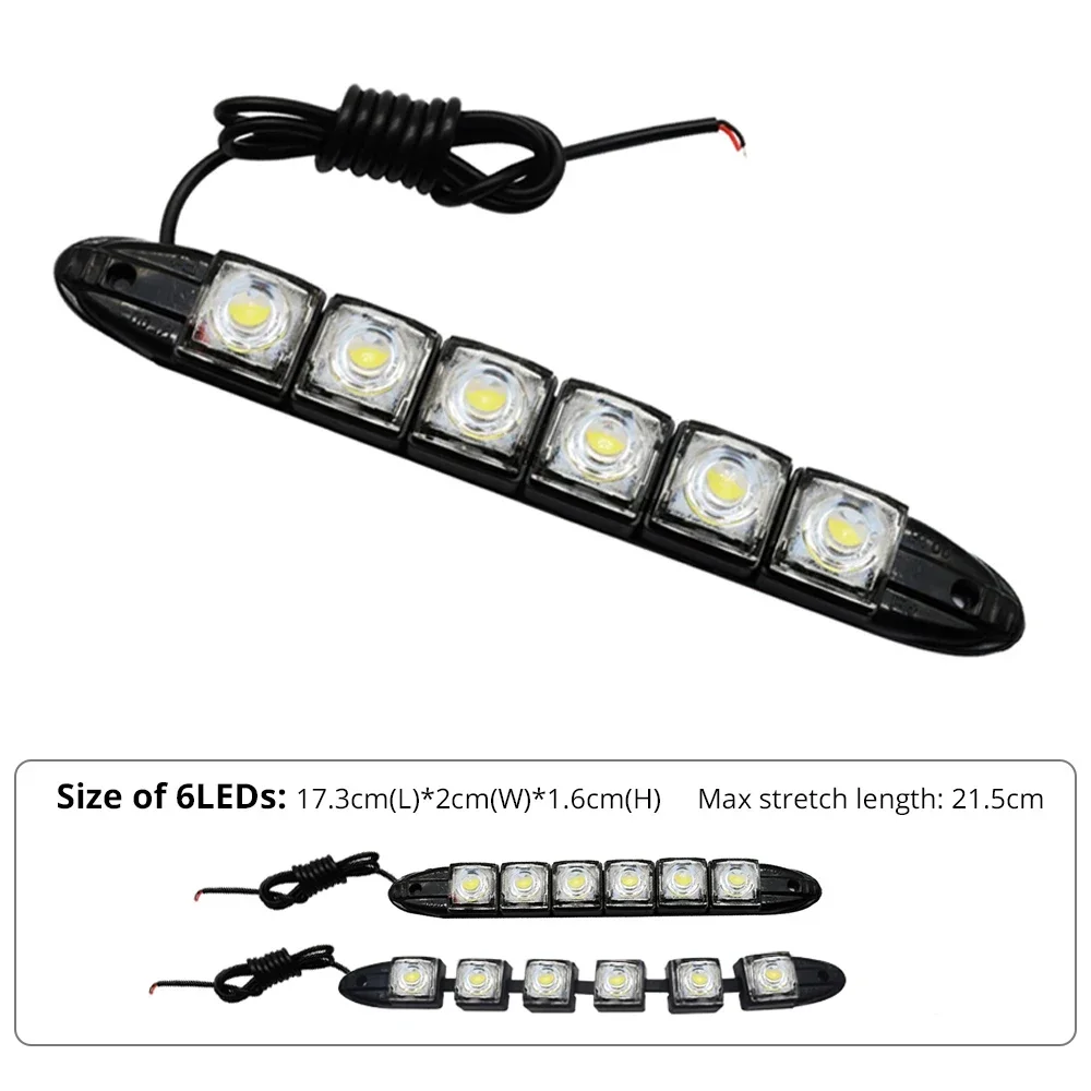2PCS LED Waterproof DRL Light  - огляд і ціна Running Headlamp Led