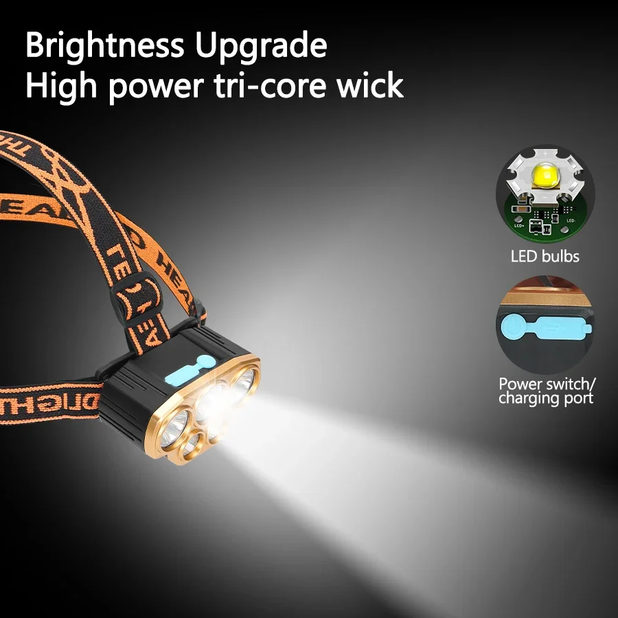 Rechargeable 5 LED Headlight U - огляд і ціна Running Headlamp Led