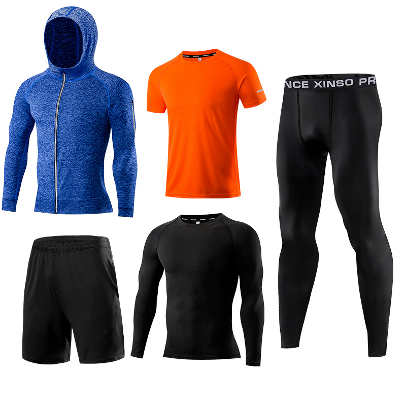 5-Piece Men's Fitness Clothes  - огляд і ціна Running Gear Quick Dry