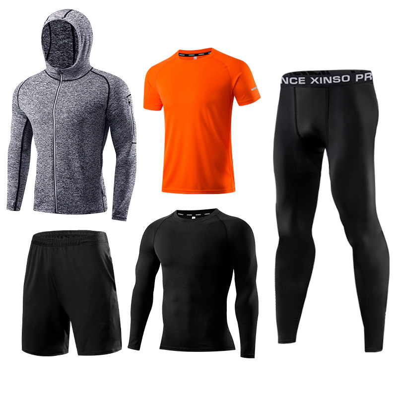 5-Piece Men's Fitness Clothes  - огляд і ціна Running Gear Quick Dry