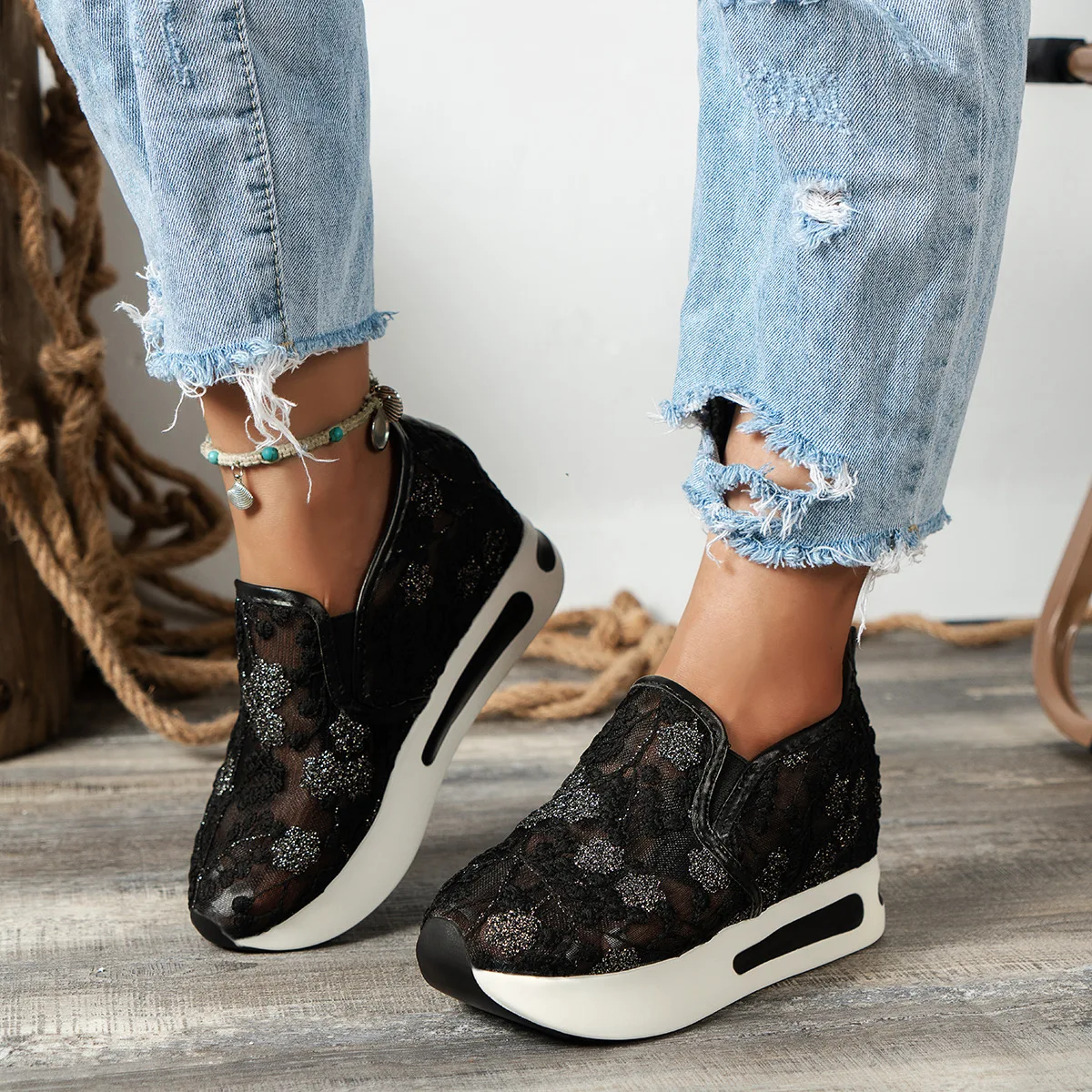 Lace Flats Platform Women Spor - огляд і ціна Running Gear Shoes